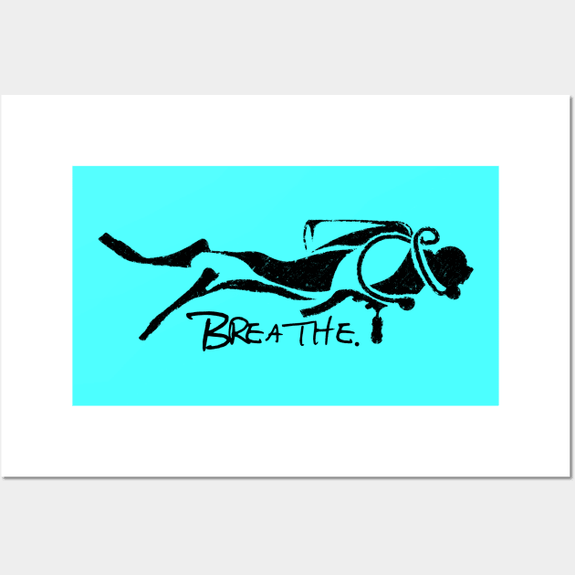 Swimming diver Wall Art by Lonely_Busker89